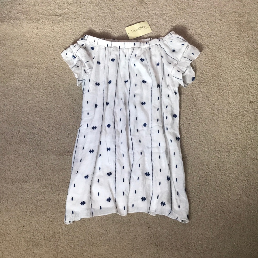 Off the shoulder embroidered dress